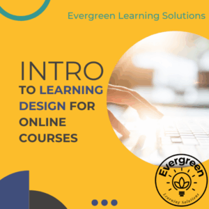 Intro to Learning Design for Online Courses blog header, featuring a hand typing on a laptop.