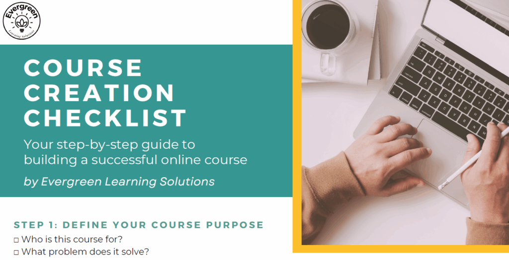 Snippet of the Course Creation Checklist pdf